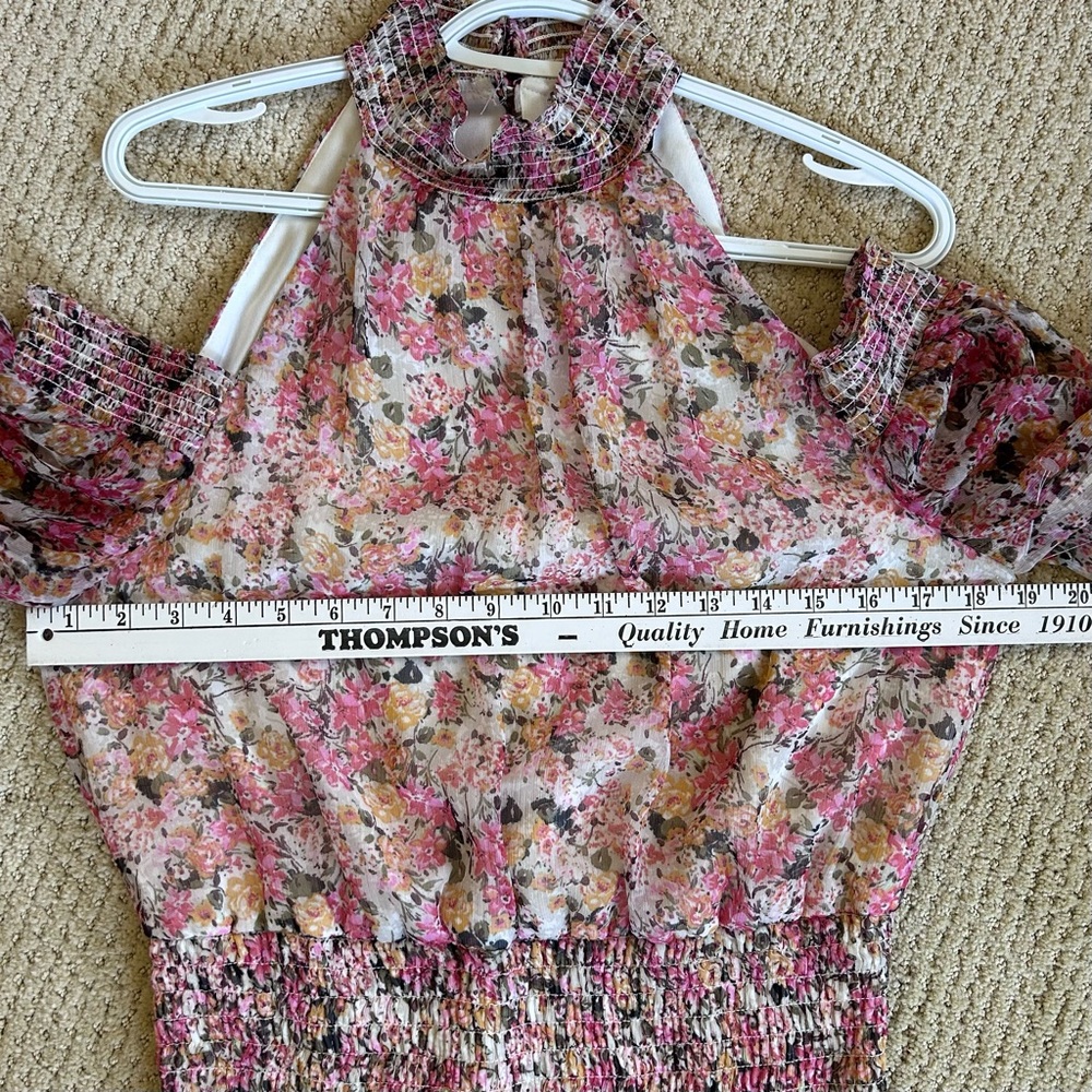 NWT 1. State Cold Shoulder lined Floral Top Women’s Medium - Picture 9 of 11